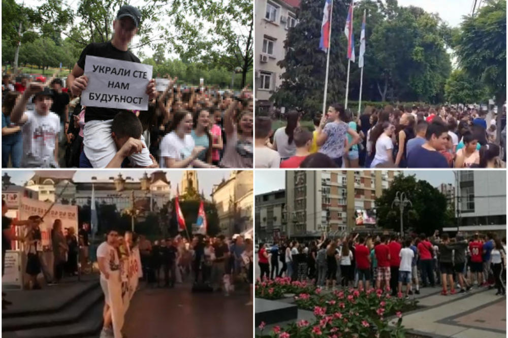 MALI MATURANTI PROTESTOVALI ŠIROM SRBIJE: Pobunili se u Novom Sadu, Kragujevcu, Nišu i Kruševcu (VIDEO)