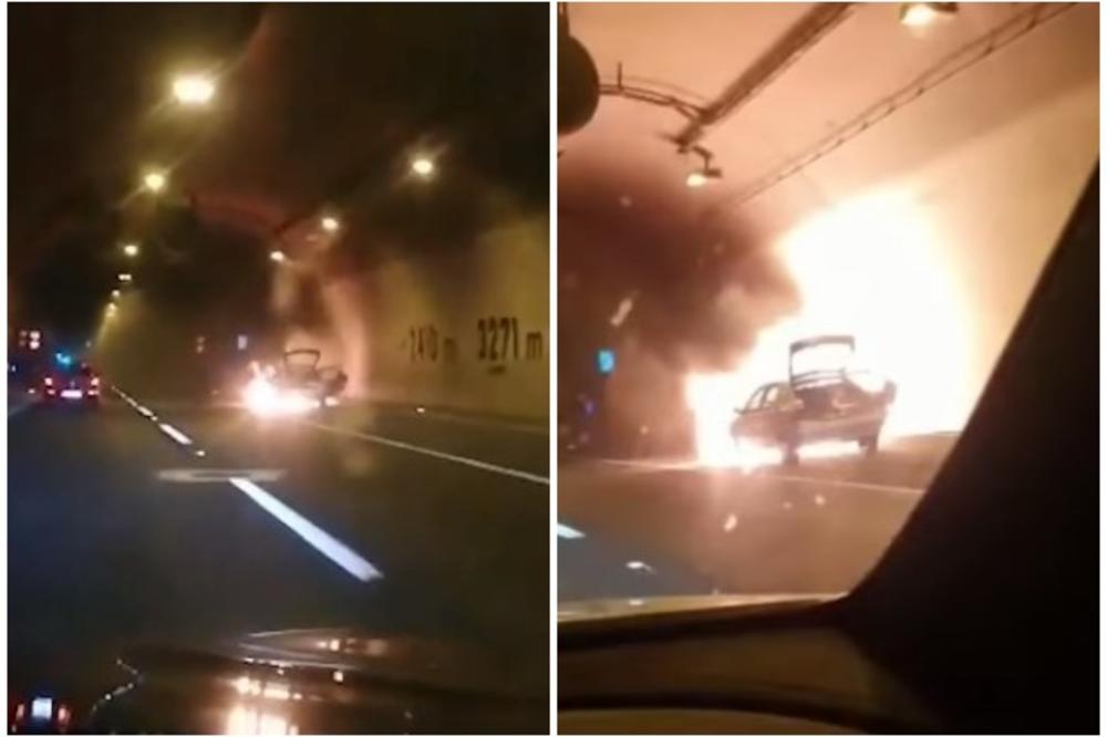 TRENUTAK PAKLA U SVETOM ROKU: Ovo je trenutak kada je u hrvatskom tunelu eksplodirao automobil (VIDEO)