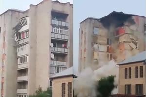 GLEDALI KAKO IM SVE NESTAJE PRED OČIMA: Stanari uočili pukotine na zidovima, a onda je sve počelo da se ruši! Pogledajte kako se srušila zgrada od 9. spratova (VIDEO)