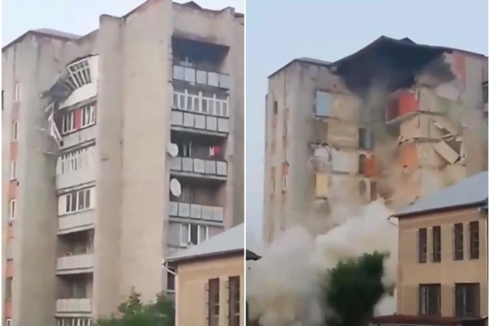 GLEDALI KAKO IM SVE NESTAJE PRED OČIMA: Stanari uočili pukotine na zidovima, a onda je sve počelo da se ruši! Pogledajte kako se srušila zgrada od 9. spratova (VIDEO)