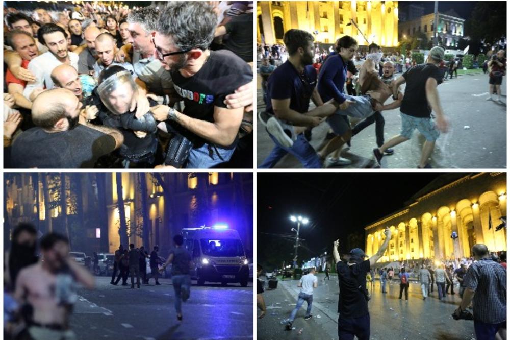 ŽESTOKI SUKOBI U GRUZIJI: Više od 200 povređenih na protestima u Tbilisiju (VIDEO)