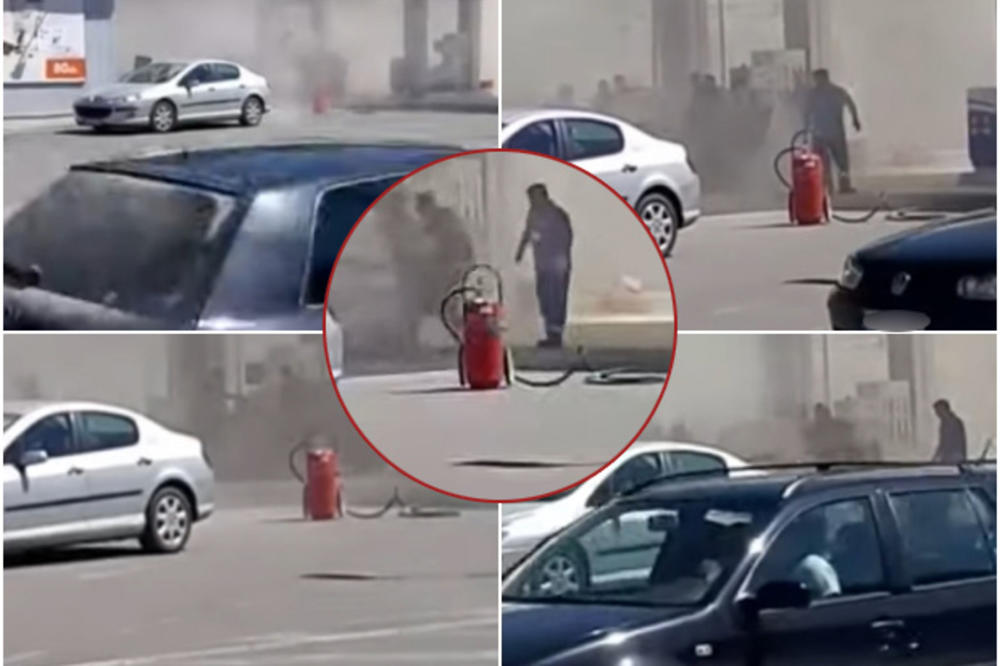 POŽAR NA PUMPI U NOVOM PAZARU: Izgoreo automobil prilikom točenja benzina (FOTO, VIDEO)
