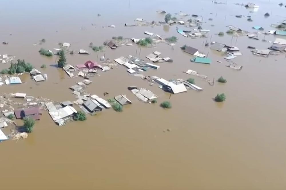 SATELITSKI SNIMCI POKAZUJU SVE RAZMERE KATASTROFE: Ovako izgleda potop u Rusiji (VIDEO)