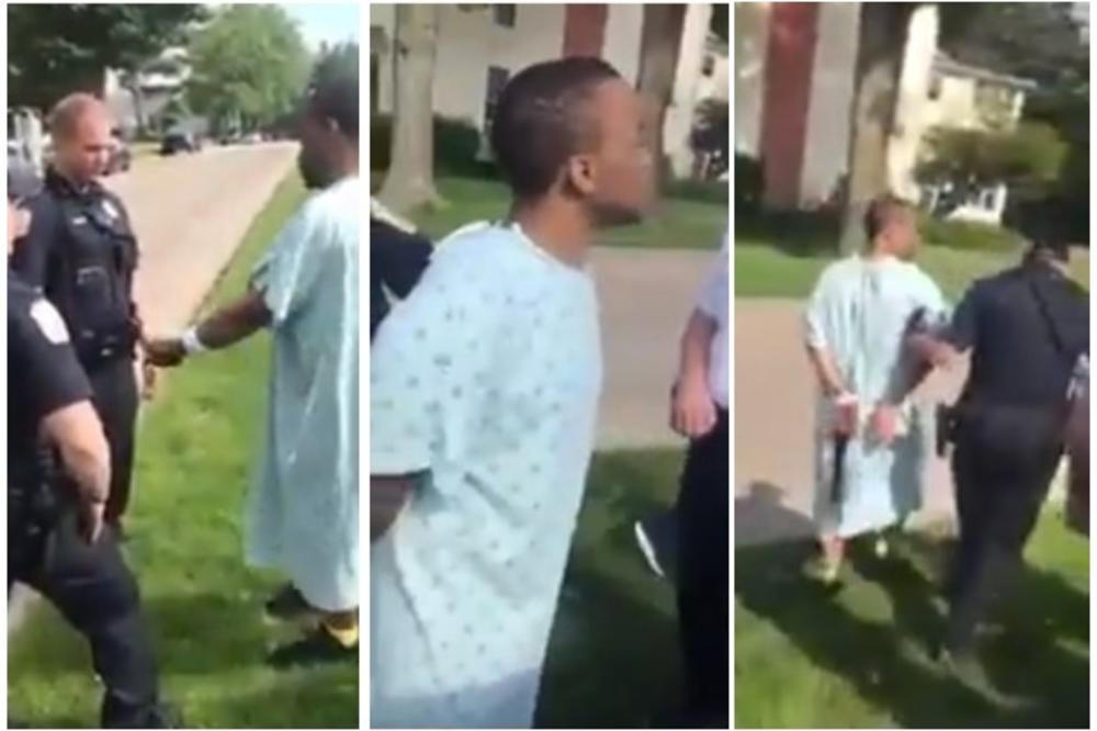 PACIJENT SE ŠETAO SA INFUZIJOM I EKSPESNO UHAPŠEN: Afroamerikanac u Ilinoisu šokiran kada su mu rekli zašto ga privode (VIDEO)