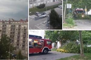 NOVI SNIMCI URAGANA U ZAGREBU: Olujni vetar čupao stabla i rušio krovove sa zgrada! (FOTO, VIDEO)