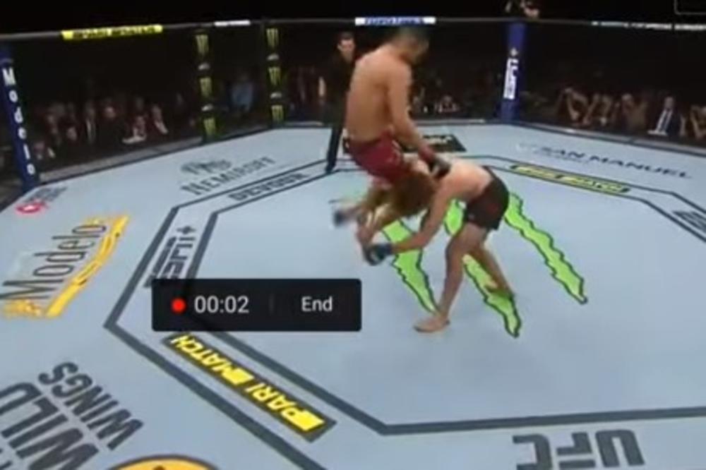 OVO JE NAJBRŽI NOKAUT U ISTORIJI UFC-A! Patosirao rivala za TRI sekunde! (VIDEO)