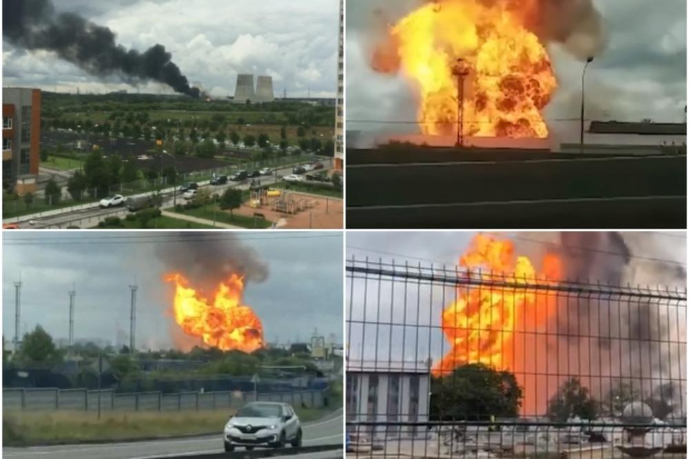 STRAVIČAN POŽAR U MOSKOVSKOJ ELEKTRANI: Vatra kulja 50 metara uvis, 7 povređeno! (VIDEO)