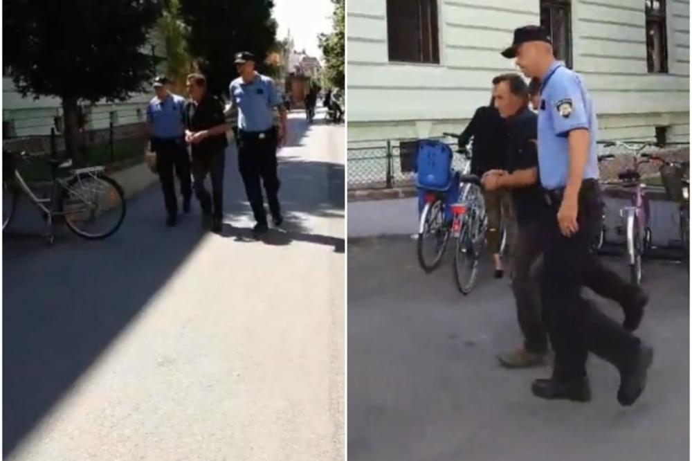 UBICU IZ ĐAKOVA DOVELI NA SASLUŠANJE: Smejao se dok je ulazio u zgradu (VIDEO)