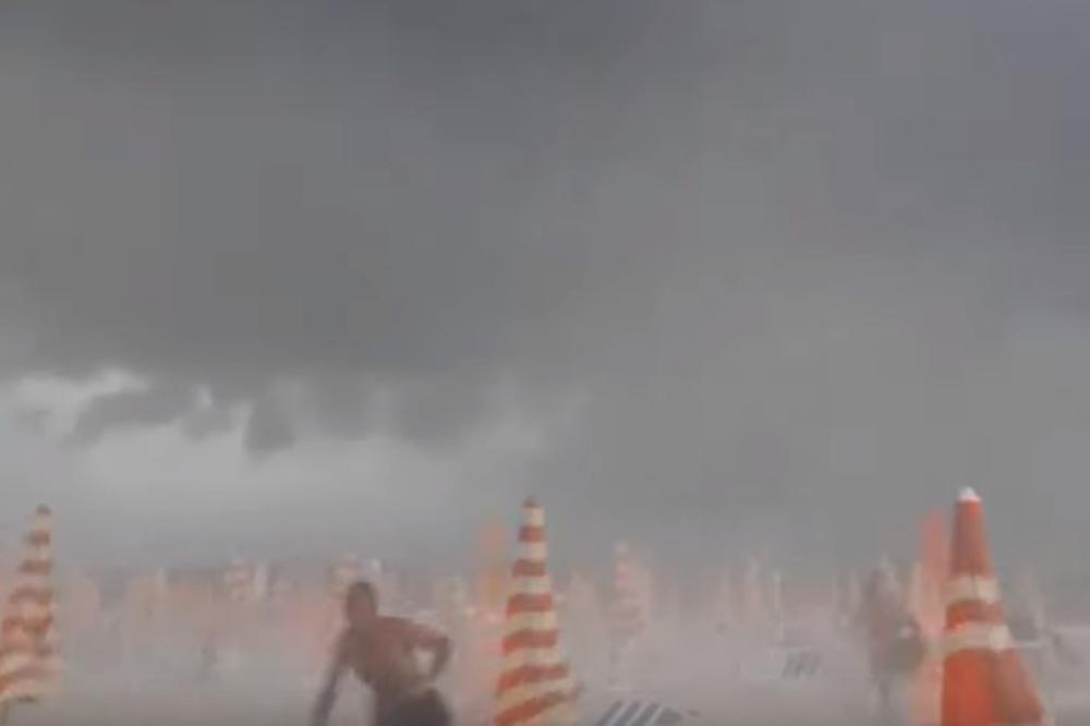 POSLE GRČKE, NEVREME OJADILO I ITALIJU: Oluja čupala drveće, voda nosila kola dok je padao grad veliki kao pomorandža! (VIDEO)