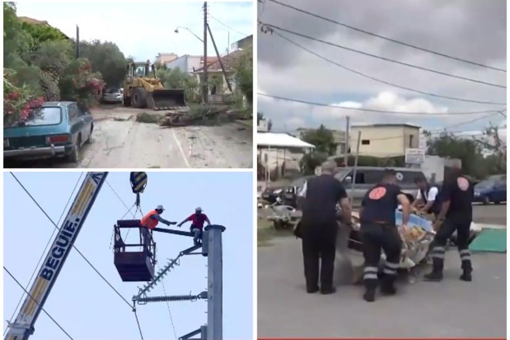 HALKIDIKI SE OPORAVLJA POSLE KATASTROFALNE OLUJE:  Stigli struja i voda, život se polako vraća u normalu u popularnim srpskim letovalištima! (VIDEO)