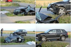 TEŽAK SUDAR 3 AUTA U ZEMUNU, PORŠE KAJEN SMRSKAO GOLFA: Jedna osoba poginula, dvoje povređeno, SEKLI AUTO da izvade povređene  (FOTO, VIDEO)