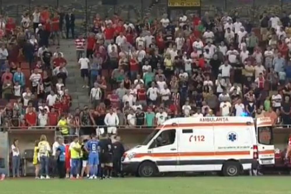 JEZIVE SCENE U RUMUNIJI: Trener Dinama doživeo srčani udar usred meča! Fudbaleri se hvatali za glave i molili Bogu (VIDEO)