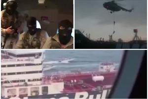 PROCURIO DRAMATIČAN SNIMAK DESANTA NA BRITANSKI BROD: Evo kako su iranski komandosi s fantomkama i naoružani do zuba zaplenili tanker! (VIDEO)
