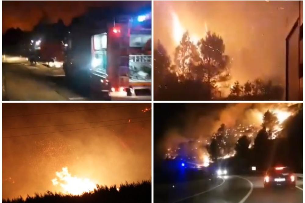 PAKAO U ŠIBENIKU JE TRAJAO CELU NOĆ: Pogledajte protiv čega su se borili vatrogasci, kuće jedva odbranjene od vatrene stihije, ali nije još gotovo...Požar izbio i na Hvaru (VIDEO)