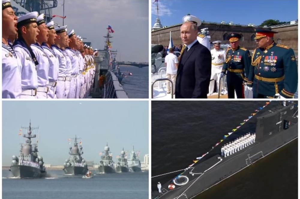 PARADA RUSKE MOĆI NA VODI I U VAZDUHU: Prvi put prikazani poslednji modeli brodova i podmornica ruske ratne mornarice! PUTIN ODUŠEVLJEN (VIDEO)