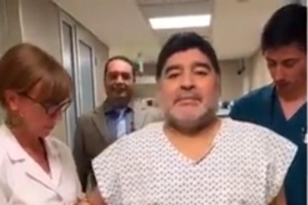 MARADONA OPERISAN: Slavni Argentinac snimkom iz bolnice poslao poruku svima koji brinu za njega (VIDEO)