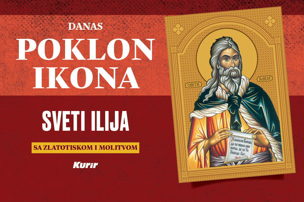DANAS POKLON U KURIRU: Ikona Svetog Ilije sa zlatotiskom i molitvom uz svaki primerak dnevne novine!
