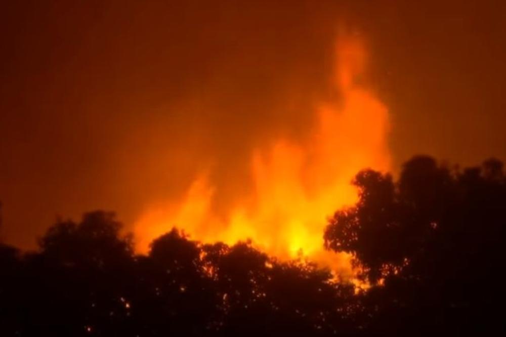 BUKTI POŽAR NA OSTRVU EVIJI, EVAKUISAN MANASTIR: 80 vatrogasaca se bori sa vatrom, gust dim stigao do Atine! (FOTO)