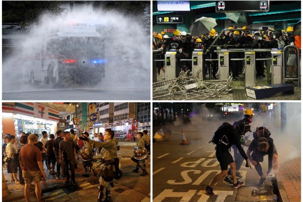 PROTESTI U HONGKONGU POSTALI OPŠTE DIVLJANJE: Policija vodenim topovima i suzavcem rasterivala demonstrante, ovi uzvratili ciglama i Molotovljevim koktelima! (VIDEO)