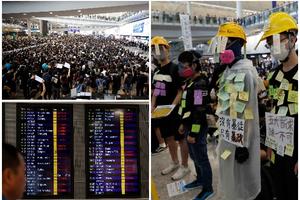 OTKAZANI SVI LETOVI U HONGKONGU: Demonstranti okupirali aerodrom, gubici za biznis ogromni! (VIDEO)