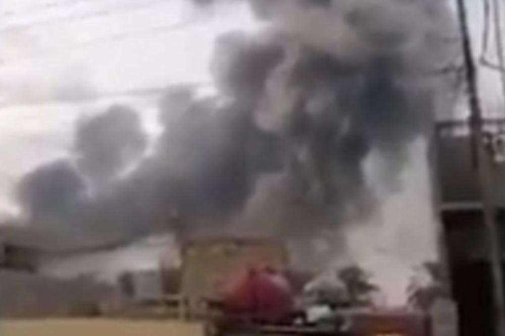 STRAVIČNA EKSPLOZIJA U BAGDADU: Požar izbio u skladištu oružja, čule se detonacije! Ima mrtvih, među povređenima većinom deca! (VIDEO)