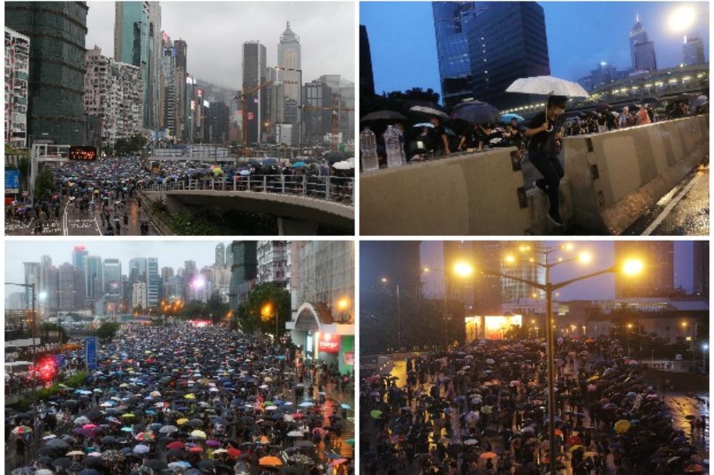 NI KIŠA NE OMETA PROTESTE U HONGKONGU: Demonstranti blokirali ulice 11. put zaredom (VIDEO, FOTO)