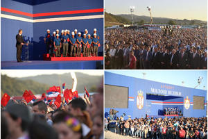 KURIR NA OTVARANJU AUTO-PUTA MILOŠ VELIKI! Vučić pred 10.000 ljudi u Ljigu: Vidimo se na nekom drugom mestu, kada ćemo pokazati da Srbija može još snažnije, pravo u budućnost! ŽIVELA SRBIJA (KURIR TV)