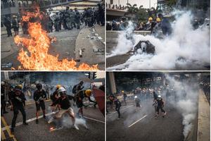 HAOS U HONGKONGU: Demonstranti se opremili ciglama, šipkama i praćkama, policija odgovorila suzavcem! (FOTO, VIDEO)