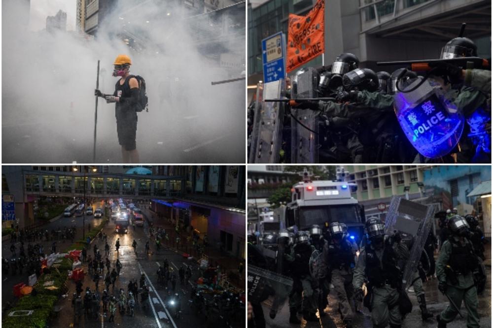 RAT NA ULICAMA HONGKONGA: Policija prvi put na demonstrante krenula PRAVOM MUNICIJOM, ali i vodenim topovima! (VIDEO)