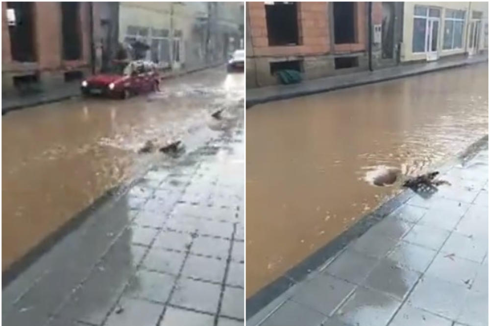 GORAŽDE KAO VENECIJA: Već drugi put ovog meseca ulice potpuno poplavljene (VIDEO)