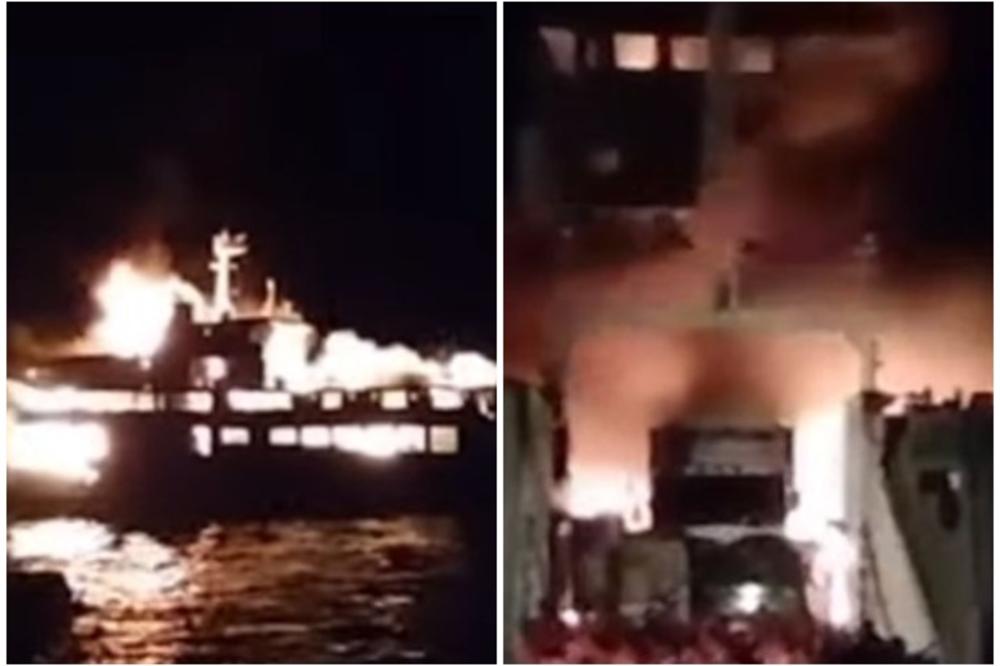 PAKAO NA FILIPINIMA: 3 ljudi poginulo u požaru na trajektu, dok je preko 100 spaseno! Putnici u panici skakali u vodu kako bi pobegli od vatrene stihije! (VIDEO)