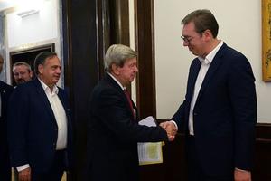 SASTANAK U PREDSEDNIŠTVU: Vučić sa Kukanom i Flekenštajnom o političkoj atmosferi