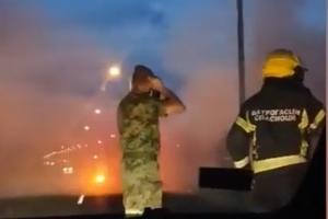 DRAMA NA PUTU ZA NIŠKU BANJU: Goreo automobil, pogledajte vatrogasce u akciji (VIDEO)