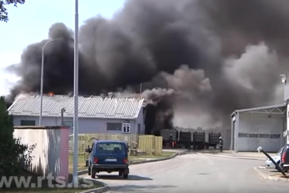 POŽAR NA BENZINSKOJ PUMPI U PANČEVU: Vatra buknula na kamionskom punilištu za metan! Odjekivale detonacije! Vatrenu stihiju gasili i vatrogasci iz Rafinerije (VIDEO)