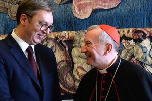 VUČIĆ RADNO U VATIKANU: Posle susreta s papom i sastanak sa državnim sekretarom Parolinom (FOTO)