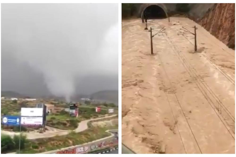 NEZAPAMĆENO NEVREME U ŠPANIJI, IMA I MRTVIH: Tornado tutnji, bujice nose sve pred sobom! Pogledajte kako se glavna pruga pretvorila u reku! (VIDEO, FOTO)