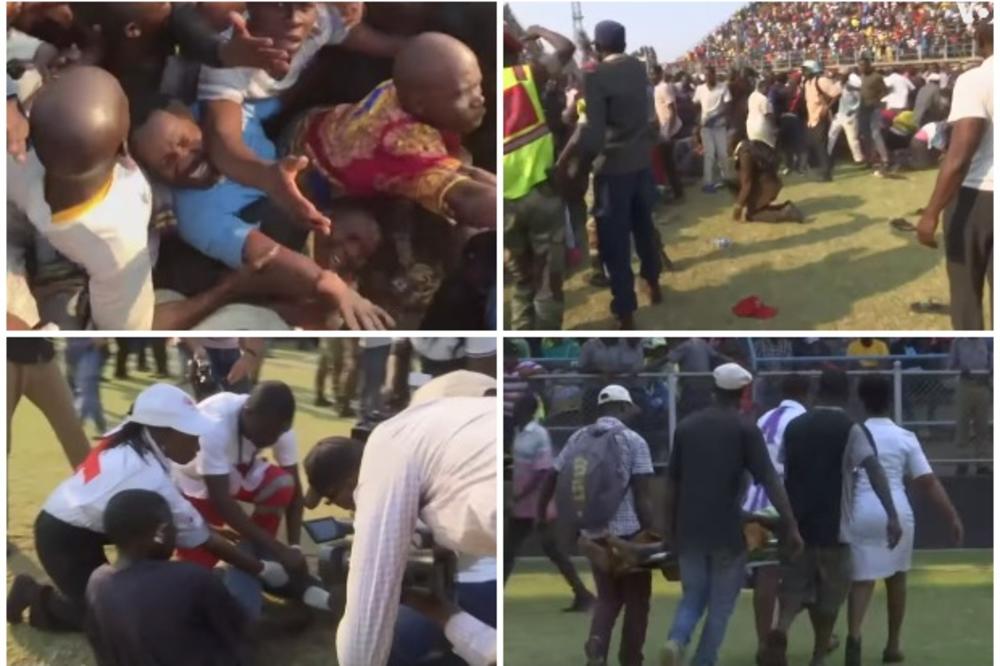 STAMPEDO NA ODAVANJU POŠTE MUGABEU: Poštovaoci bivšeg predsdenika Zimbabvea probili policijski kordon, desetine povređeno (FOTO, VIDEO)