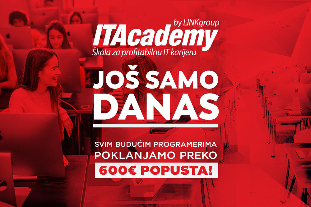 JOŠ SAMO DANAS: Proslavite Dan programera uz preko 600€ popusta na ITAcademy