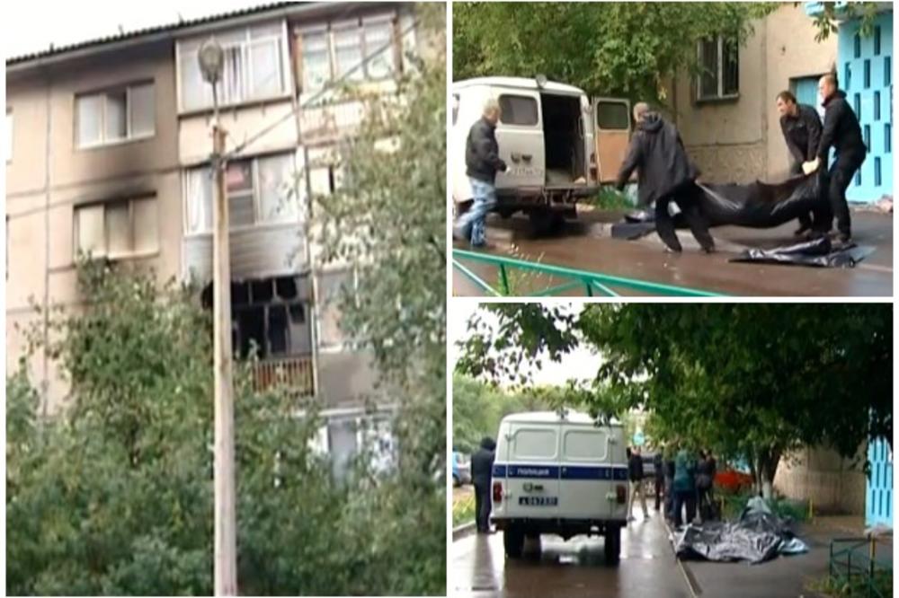 STRAVIČAN POŽAR PROGUTAO 3. SPRAT ZGRADE U RUSIJI: Četvoro dece i četvoro odraslih stradalo u vatrenoj stihiji! Izgorele dve cele porodice! (VIDEO)