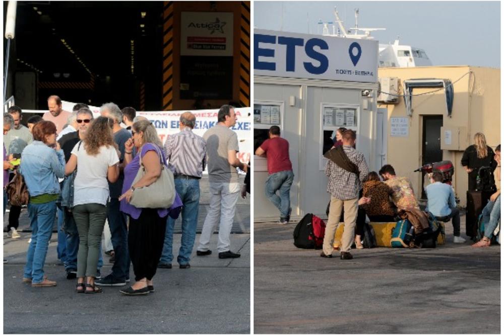 U GRČKOJ POČEO GENERALNI ŠTRAJK: Brodovi ostali u lukama, autobusi i vozovi saobraćaju po redukovanom redu vožnje (FOTO)