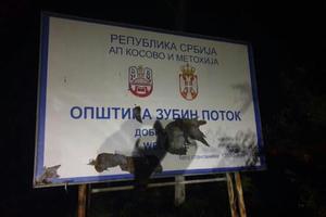 PROVOCIRAJU SRBE NA SVE NAČINE Haradinaj: Policija je uklonila tablu u Zubinom Potoku na kojoj je pisalo Republika Srbija (FOTO)