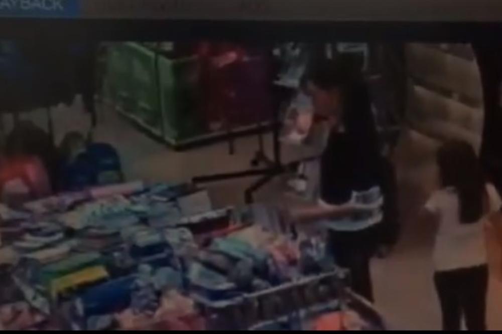 SRAMAN SNIMAK KRAĐE! Novosađanka sa detetom od devojčice U SEKUNDI ukrala mobilni telefon! POGLEDAJTE! (VIDEO)