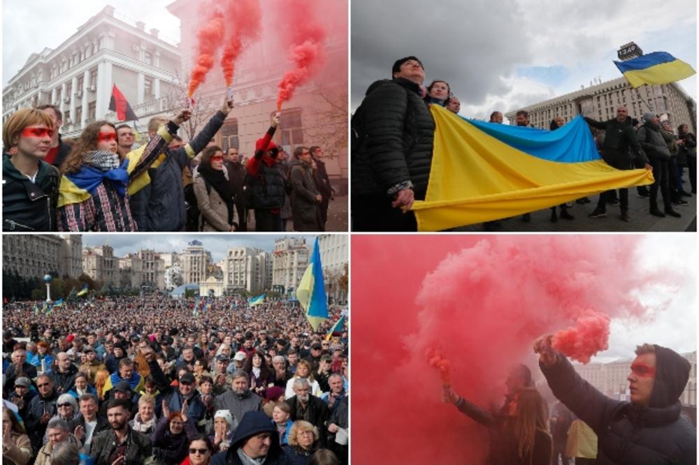 UKRAJINA NA NOGAMA: Hiljade izašle na ulice zbog plana za Donbas i poručuju NE KAPITULACIJI (FOTO, VIDEO)