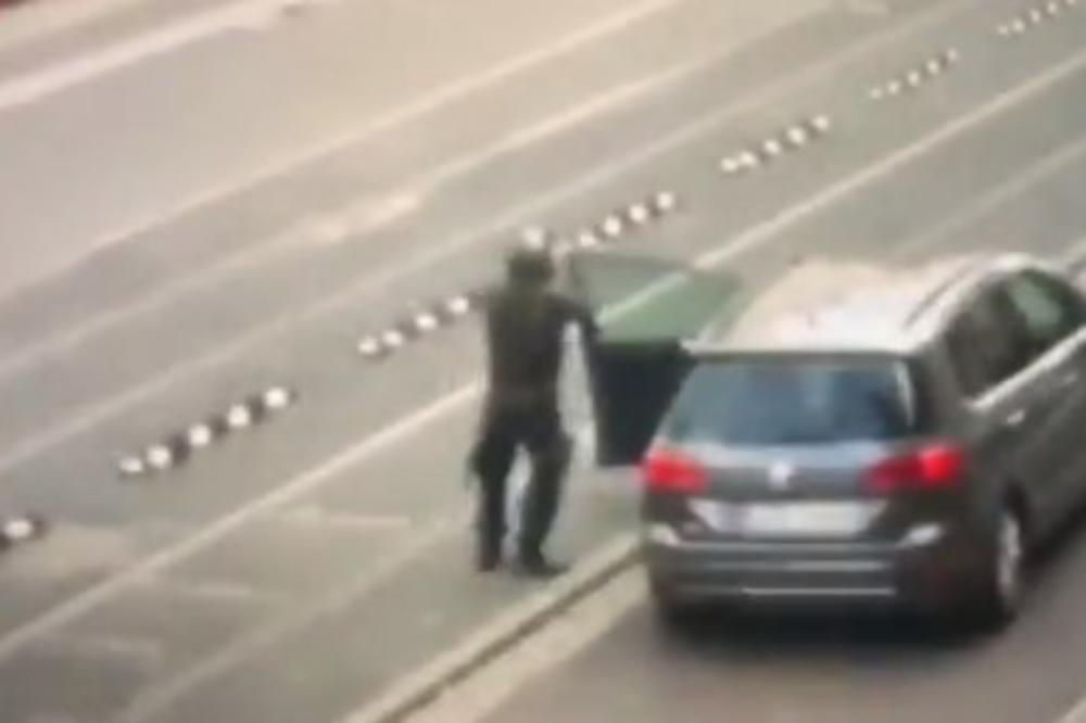 PRVI SNIMAK NAPADA U NEMAČKOJ: Maskirani muškarac izašao iz kola i otvorio vatru (VIDEO)