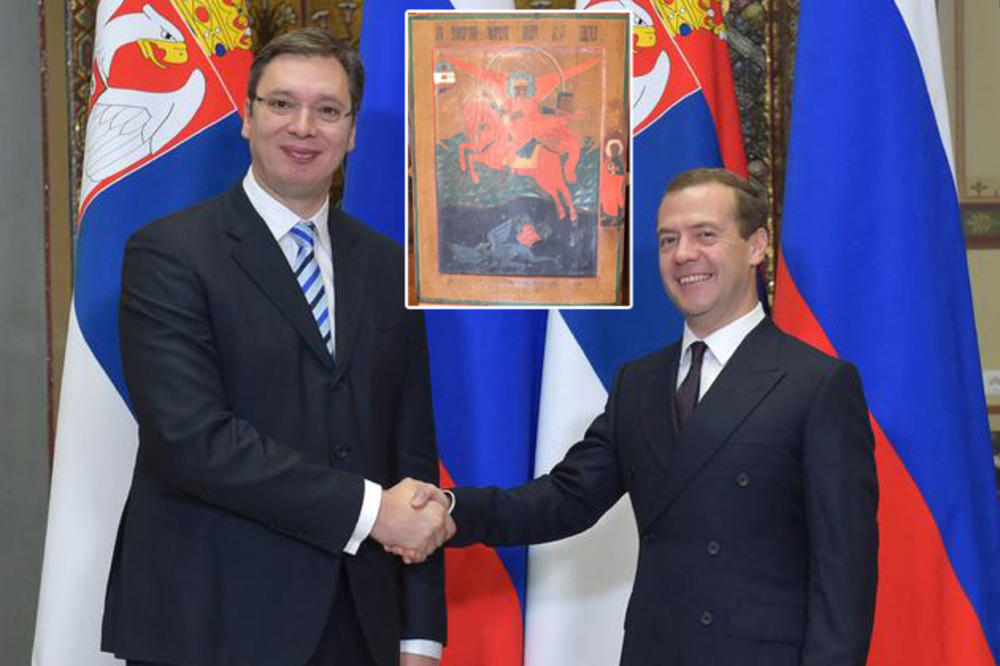 OVO JE POSEBNA IKONA KOJU ĆE VUČIĆ DANAS POKLONITI MEDVEDEVU: Evo koja je njena simbolika i zbog čega je to važno za odnose Srbije i Rusije (FOTO)