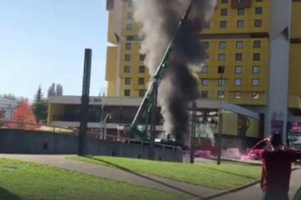 EKSPLOZIJA U CENTRU SARAJEVA: Prasnula plinska boca na gradilištu, dva radnika povređena (VIDEO)