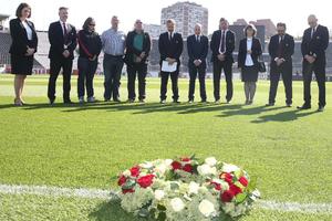 MINUT ĆUTANJA ZA LEGENDE JUNAJTEDA: Na stadionu Partizana održana komemoracija poginulim u padu aviona u Minhenu 1958. godine