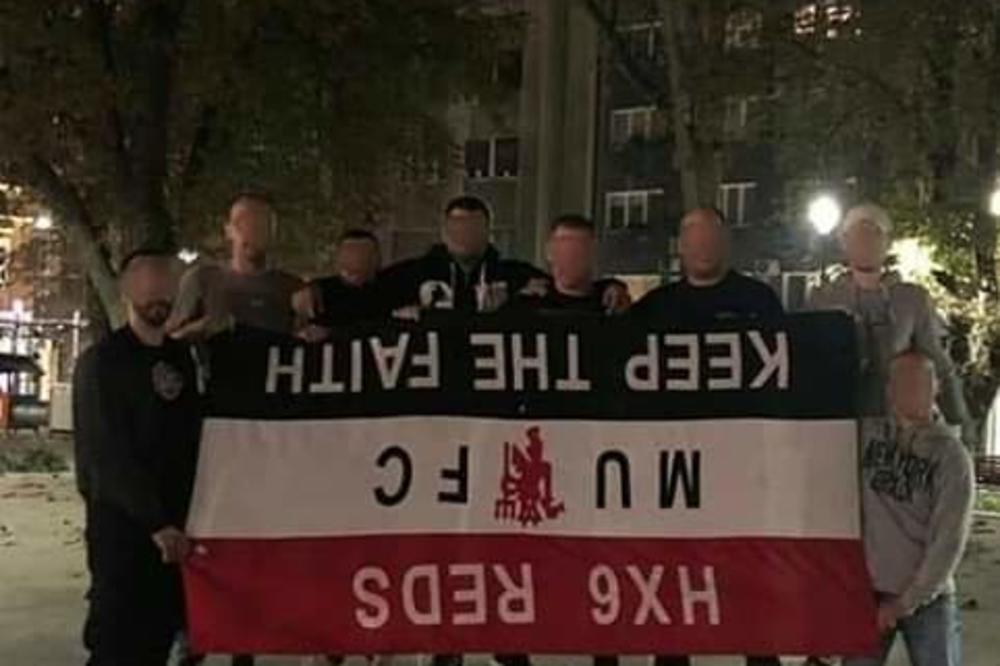 INCIDENT PRED UTAKMICU U HUMSKOJ! Grobari ukrali zastavu navijačima Mančestera! (KURIR TV)