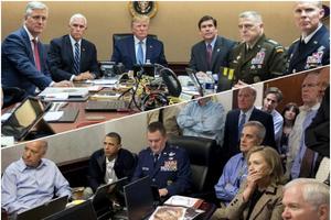 TRAMPOVA SLIKA U VREME UBISTVA BAGDADIJA FEJK: Obamin fotograf je uporedio sa sličnom u vreme ubistva Bin Ladena! NEŠTO SE TU NE SLAŽE (FOTO)