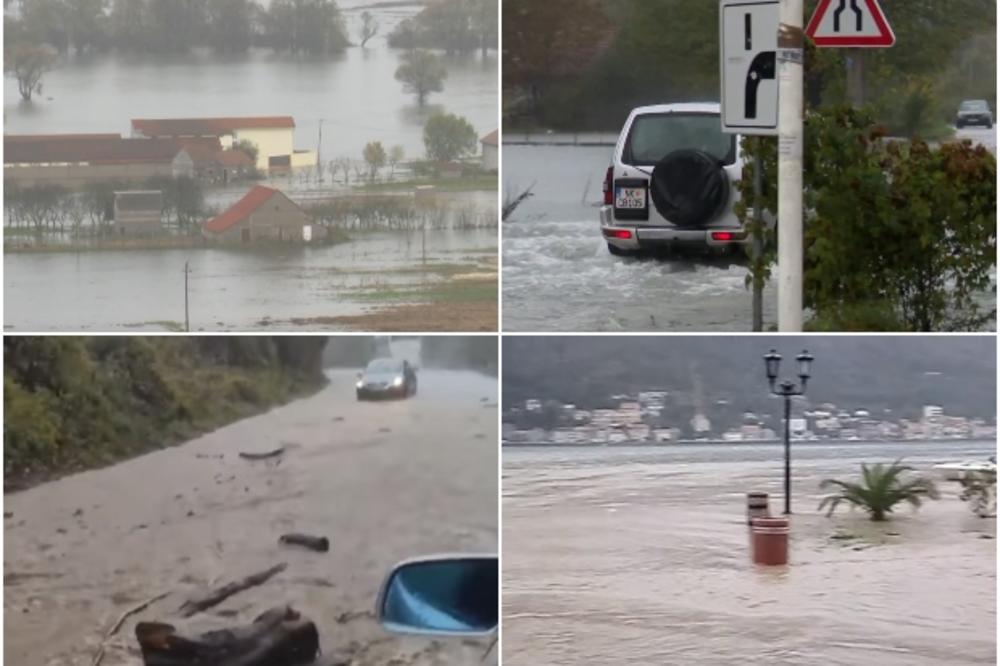 ZASTRAŠUJUĆI SNIMCI IZ CRNE GORE: Reke se izlile, kuće poplavljene, bujice urušile nasipe i mostove! Najgore u Nikšiću, Kolašinu i Herceg Novom (VIDEO)